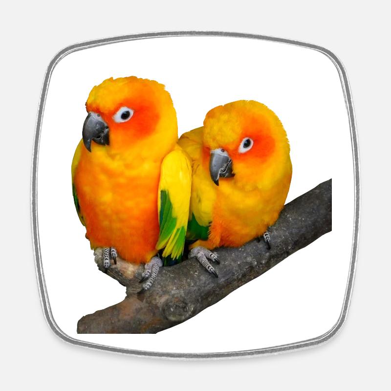 Oiseaux - Magnet carré - blanc