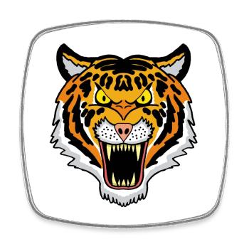 Bengal tiger - Square fridge magnet - white - Front