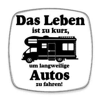 Wohnmobil,Camping,Fun Shirt,Wohnmobil Leben(25) - Viereckiger Kühlschrankmagnet - Weiß - Vorne