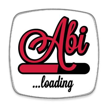 Abi loading | Abitur wird geladen - Magnet carré - blanc - Devant