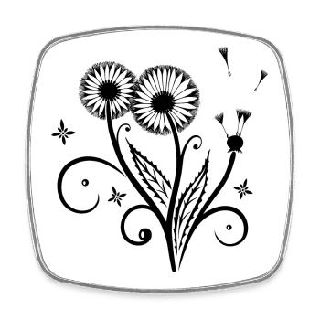 Löwenzahn, Pusteblume, dandelion - Viereckiger Kühlschrankmagnet - Weiß - Vorne