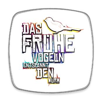 Farbiges Sexy Party Sprichwort Shirt - Viereckiger Kühlschrankmagnet - Weiß - Vorne