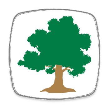 wild tree Baum - Viereckiger Kühlschrankmagnet - Weiß - Vorne