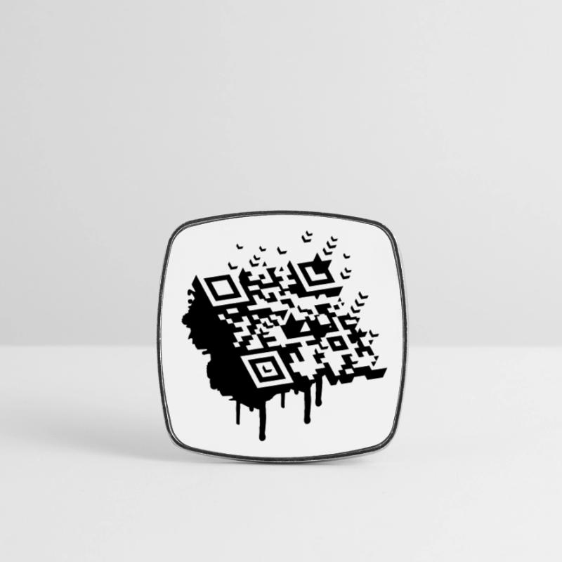 A 3D bar code as a graffiti Square fridge magnet