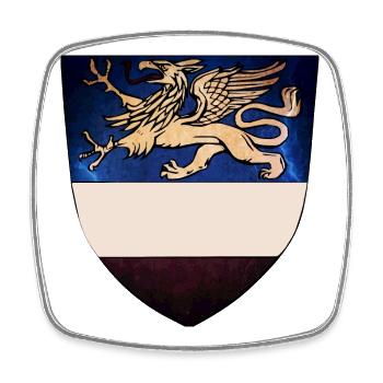 Rostocker Wappen-Variante - Viereckiger Kühlschrankmagnet - Weiß - Vorne