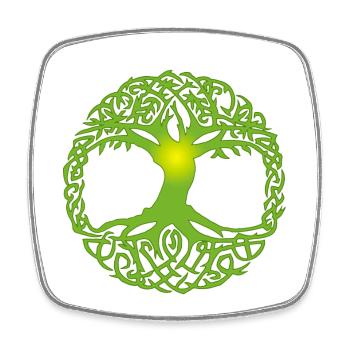 Arbre celtique - Magnet carré - blanc - Devant