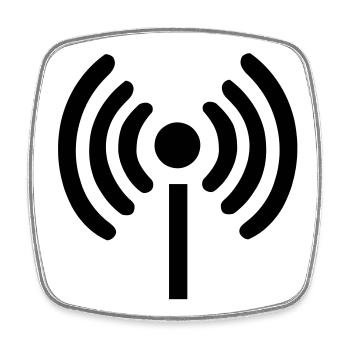 Wi-fi symbol - Viereckiger Kühlschrankmagnet - Weiß - Vorne