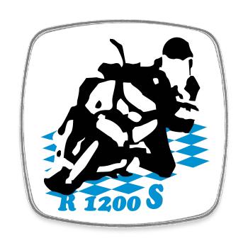 1200s_bayern_Fahne - Viereckiger Kühlschrankmagnet - Weiß - Vorne