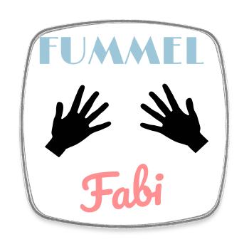 Fummel Fabi Funny Saying Design Hands Humor - Square fridge magnet - white - Front