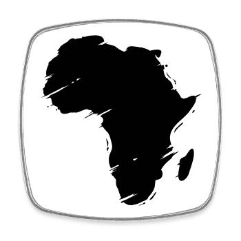 afrika - Viereckiger Kühlschrankmagnet - Weiß - Vorne