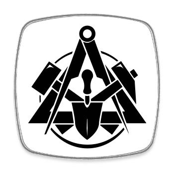 Maurer Logo - Square fridge magnet - white - Front