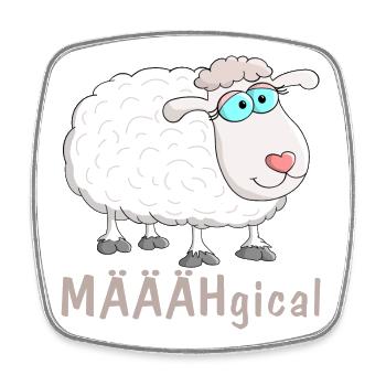 mouton - Magnet carré - blanc - Devant