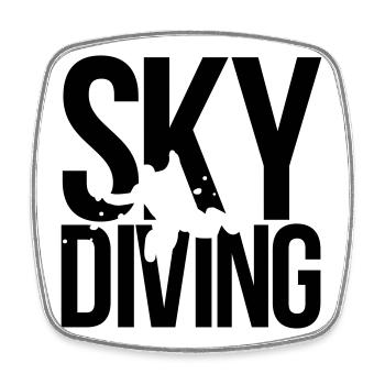 skydiving - Square fridge magnet - white - Front