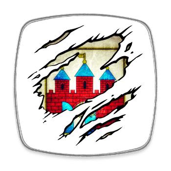 Bydgoszcz - Poland - Square fridge magnet - white - Front
