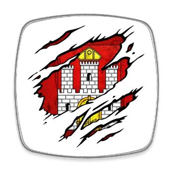Włocławek - Poland - Square fridge magnet - white - Front