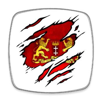 Gdansk - Poland - Square fridge magnet - white - Front
