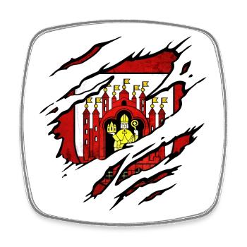 Grudziądz - Poland - Square fridge magnet - white - Front
