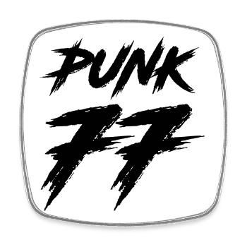 Punk - Square fridge magnet - white - Front