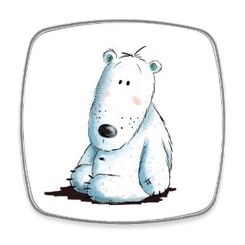 Sweet Eisbär Baby I Kinder Bären Geschenk - Viereckiger Kühlschrankmagnet - Weiß - Vorne