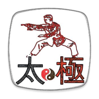 Taichi Kämpfer - Viereckiger Kühlschrankmagnet - Weiß - Vorne