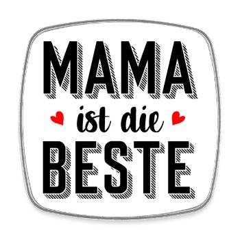 Mama ist die Beste – Geschenk zum Muttertag 2023 - Viereckiger Kühlschrankmagnet - Weiß - Vorne