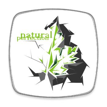 maple leaf nature tree symbol illustration nature - Square fridge magnet - white - Front