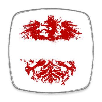 Österreich Adler Flagge Rot Weiß Rot Wappen - Viereckiger Kühlschrankmagnet - Weiß - Vorne