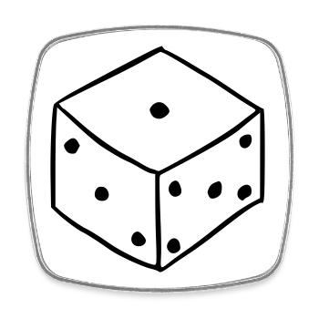 Cube - Square fridge magnet - white - Front