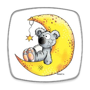 Koala In The Moon - Square fridge magnet - white - Front