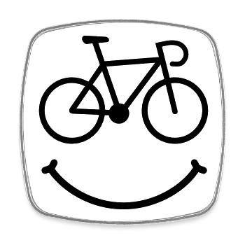 bike smile rennrad - Viereckiger Kühlschrankmagnet - Weiß - Vorne