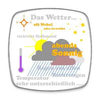 La carte météo - Magnet carré - blanc - Devant