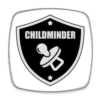 Childminder Nanny Baby Kindermädchen Nourrice - Square fridge magnet - white - Front