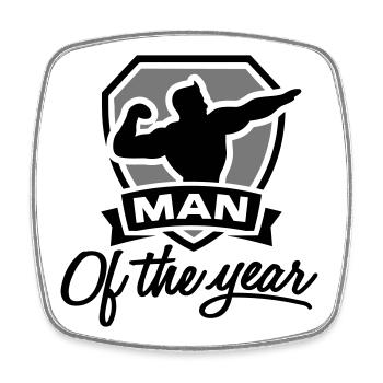 Man of the year 2 clr - Square fridge magnet - white - Front