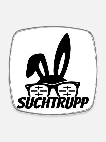 ostern osterhase suchtrupp - Viereckiger Kühlschrankmagnet - Weiß