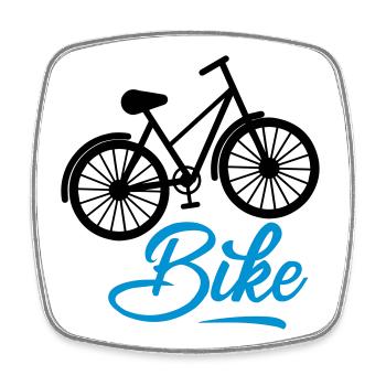 bicycle - Square fridge magnet - white - Front