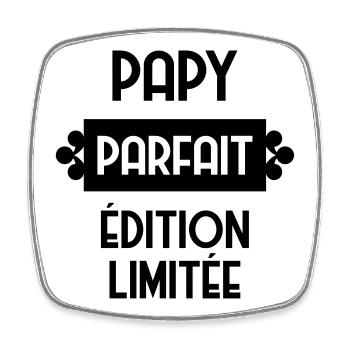 Papy Papi Grand-Père Retraite famille - Magnet carré - blanc - Devant