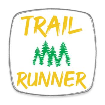 Trail Runner - Viereckiger Kühlschrankmagnet - Weiß - Vorne