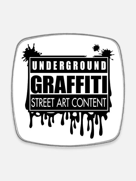 Underground graffitis flex - Magnet carré - blanc