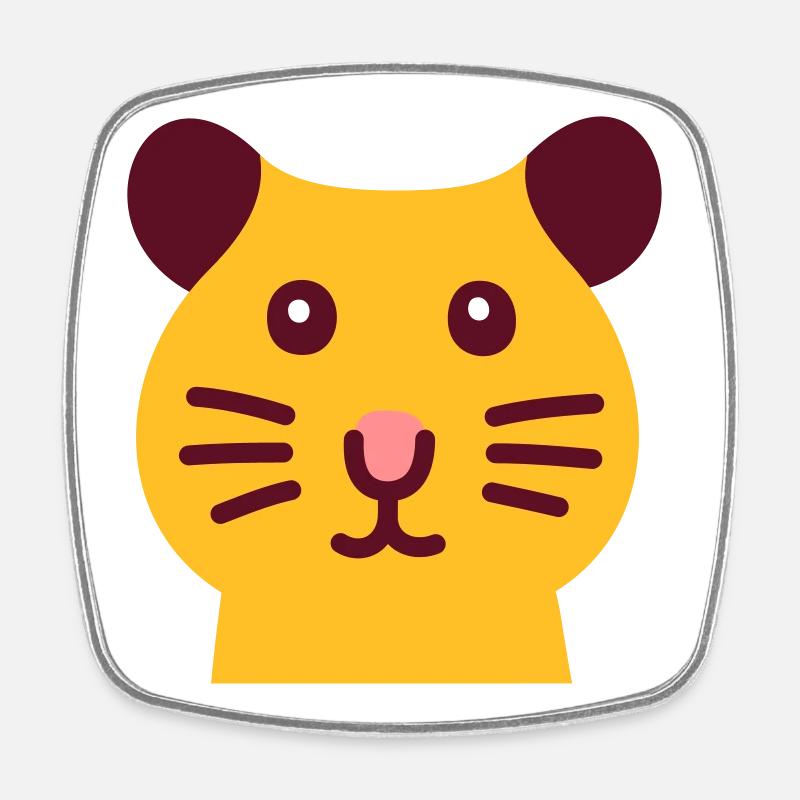 Mignon hamster - Magnet carré - blanc