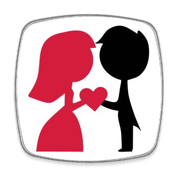 Heiraten - Viereckiger Kühlschrankmagnet - Weiß - Vorne
