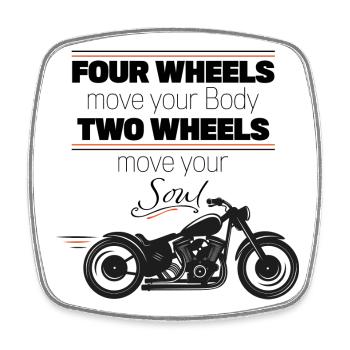 Bikers - Square fridge magnet - white - Front