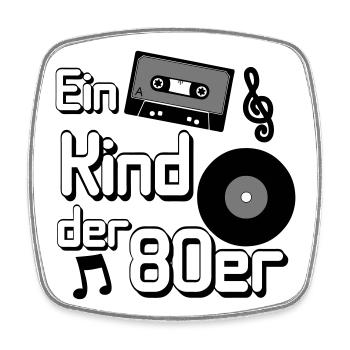 80s Party Retro Fun Shirt, un enfant des années 80(25) - Magnet carré - blanc - Devant