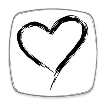 coeur amour mariée amour cadre mariage lol grand es - Magnet carré - blanc - Devant