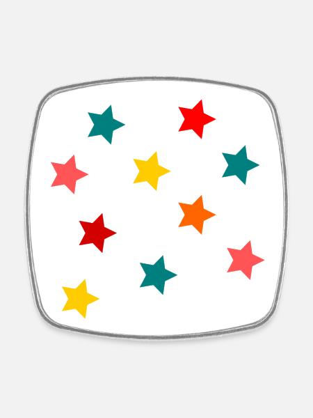 STAR. STAR. STARS. PARTY. ANNIVERSARY. CHRISTMAS - Square fridge magnet - white