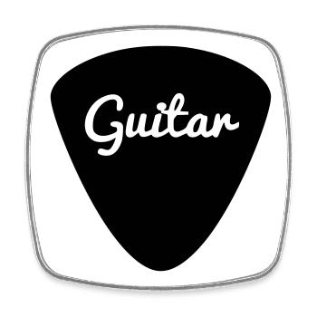 Guitar pick, guitarist, musician, instrument * - Square fridge magnet - white - Front