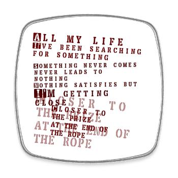 all my life - foo fighters - Square fridge magnet - white - Front