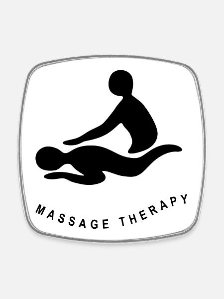 MASSAGE THÉRAPEUTIQUE - Magnet carré - blanc