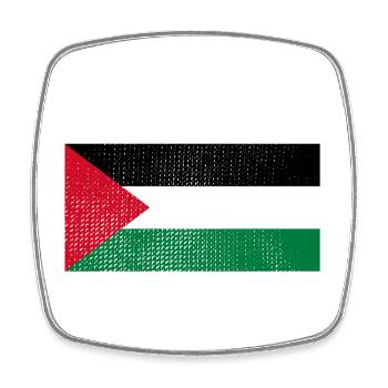 Freie Palästina-Flagge - Viereckiger Kühlschrankmagnet - Weiß - Vorne