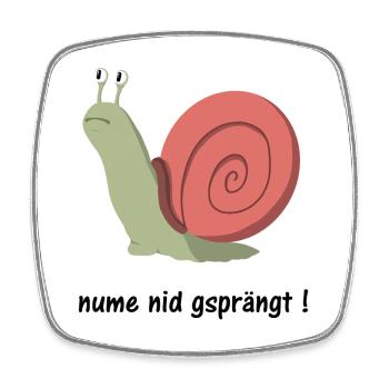 Nume nid gsprängt - Viereckiger Kühlschrankmagnet - Weiß - Vorne