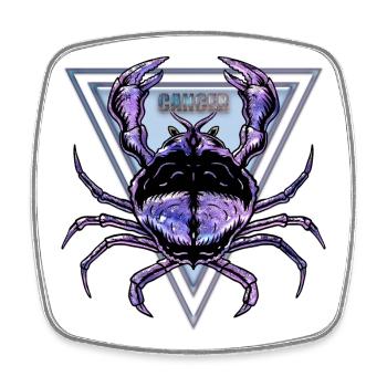 Zodiac sign cancer - Square fridge magnet - white - Front